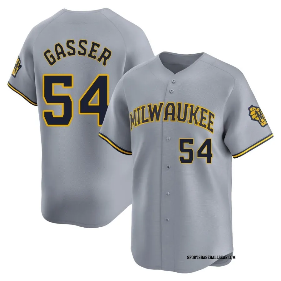 Robert Gasser Youth Milwaukee Brewers Gray Limited Away Jersey
