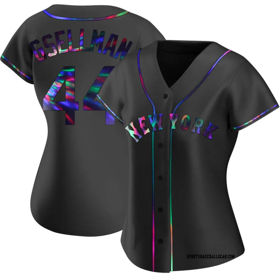 Robert Gsellman Women's New York Mets Black Holographic Replica Alternate Jersey