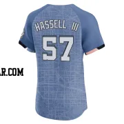 Robert Hassell III Men's Washington Nationals Blue Elite 2025 City Connect Jersey