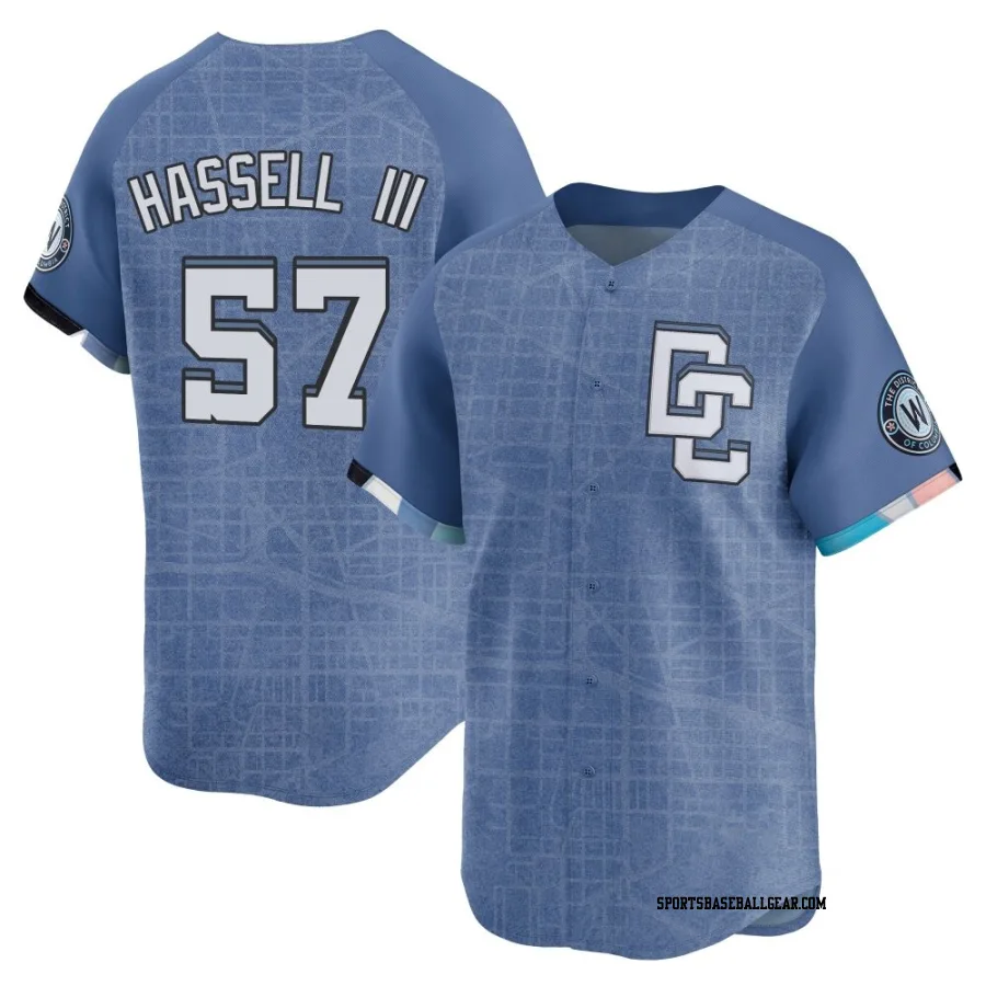 Robert Hassell III Men's Washington Nationals Blue Limited 2025 City Connect Jersey