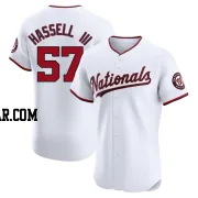 Robert Hassell III Men's Washington Nationals White Elite Home Jersey