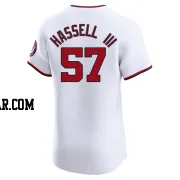 Robert Hassell III Men's Washington Nationals White Elite Home Jersey