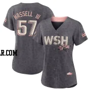Robert Hassell III Women's Washington Nationals Gray Authentic 2022 City Connect Jersey