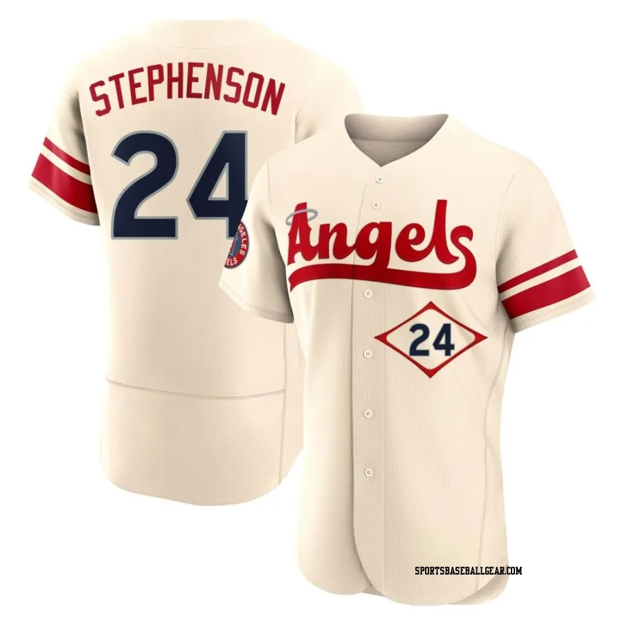 Robert Stephenson Men's Los Angeles Angels Cream Authentic 2022 City Connect Jersey