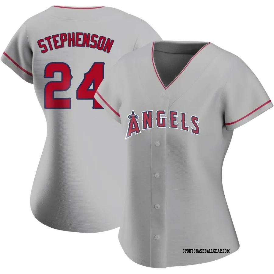 Robert Stephenson Women's Los Angeles Angels Replica Silver Road Jersey