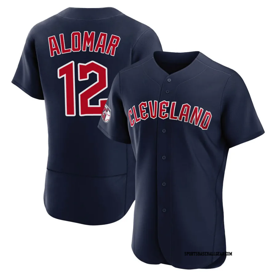 Roberto Alomar Men's Cleveland Guardians Navy Authentic Alternate Jersey