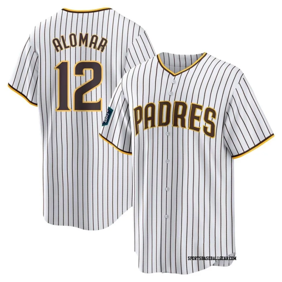 Roberto Alomar Men's San Diego Padres White Replica 2024 World Tour Seoul Series Home Jersey