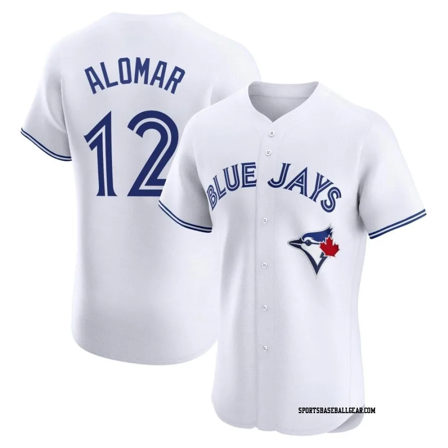 Roberto Alomar Men's Toronto Blue Jays White Elite Home Jersey