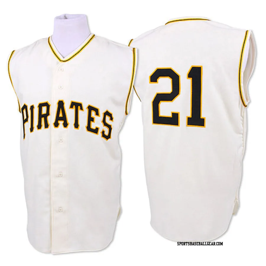 Roberto Clemente Men's Pittsburgh Pirates White Authentic 1960 Throwback Jersey