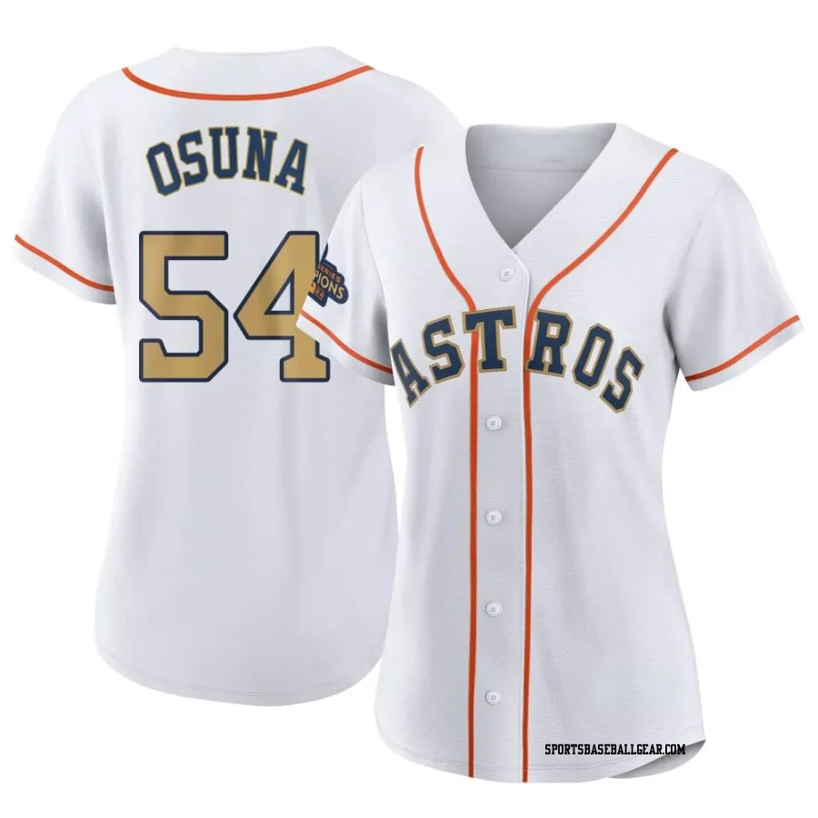 Roberto Osuna Women's Houston Astros Gold Authentic White 2023 Collection Jersey