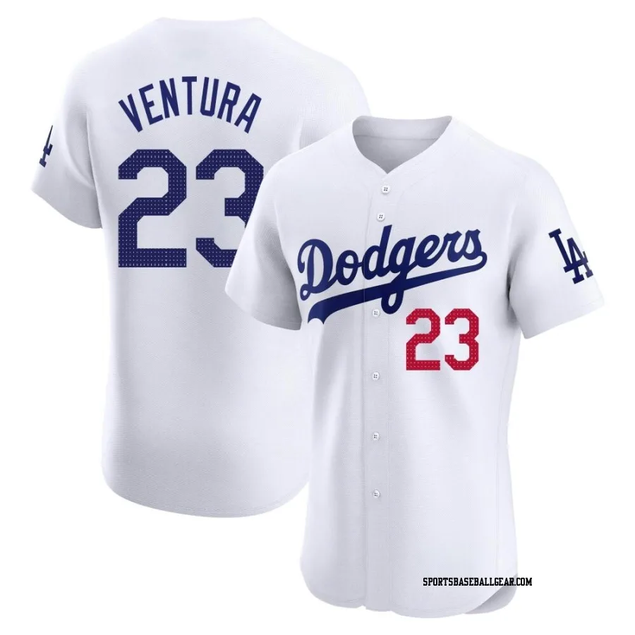 Robin Ventura Men's Los Angeles Dodgers White Elite Home Jersey