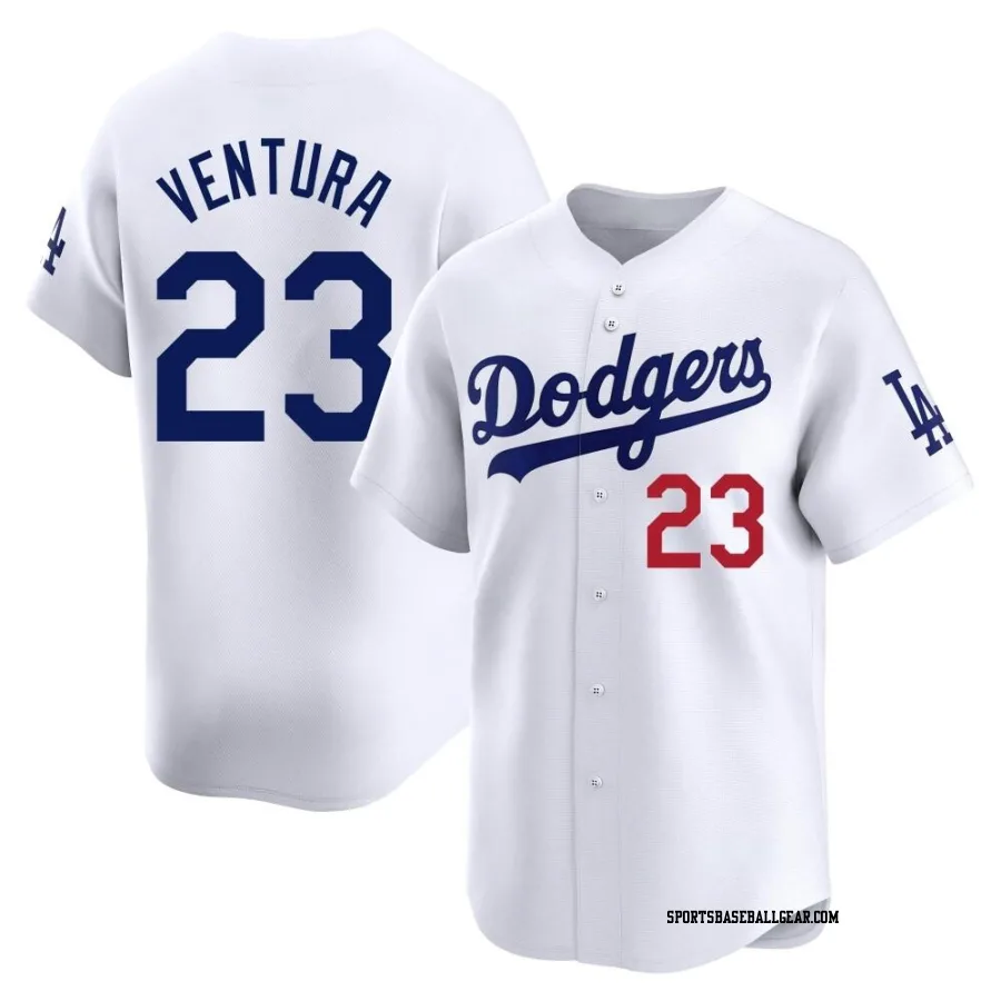 Robin Ventura Men's Los Angeles Dodgers White Limited Home Jersey