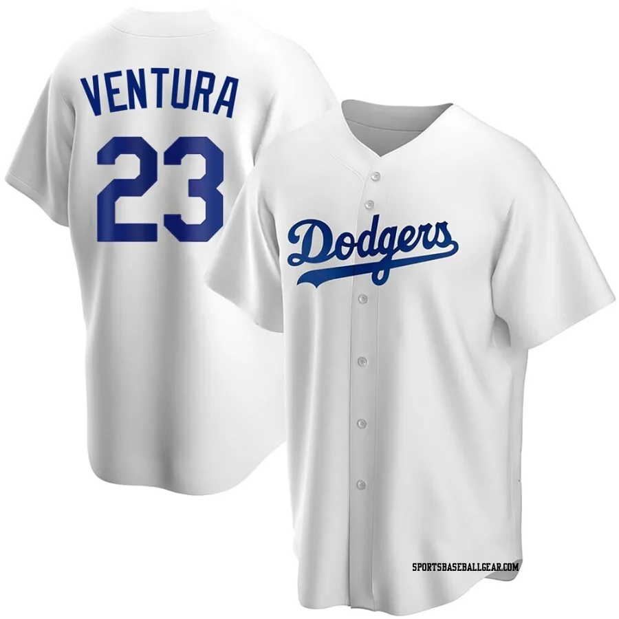 Robin Ventura Men's Los Angeles Dodgers White Replica Home Jersey