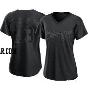 Robin Ventura Women's Chicago White Sox Black Replica Pitch Fashion Jersey