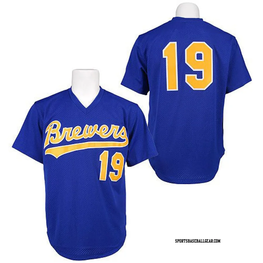 Robin Yount Men's Milwaukee Brewers Blue Replica 1991 Throwback Jersey