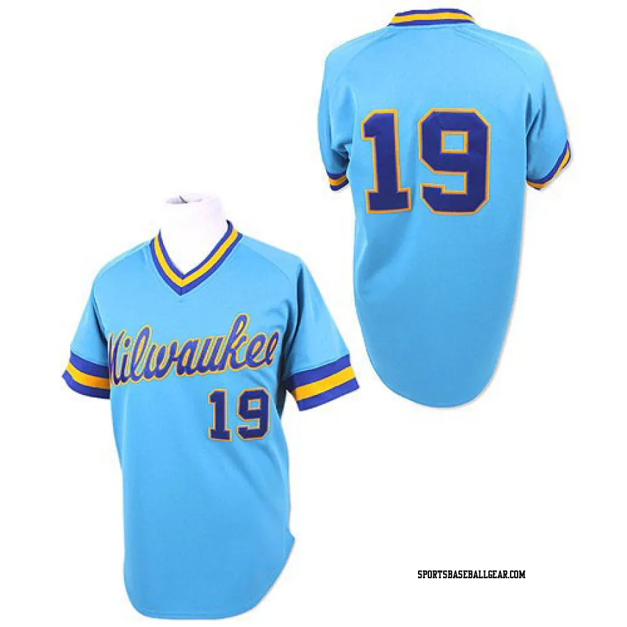 Robin Yount Men's Milwaukee Brewers Blue Replica Throwback Jersey