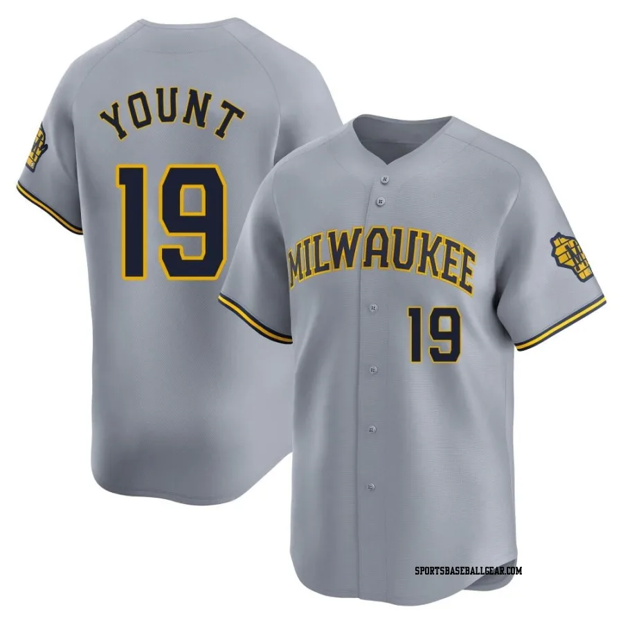 Robin Yount Youth Milwaukee Brewers Gray Limited Away Jersey