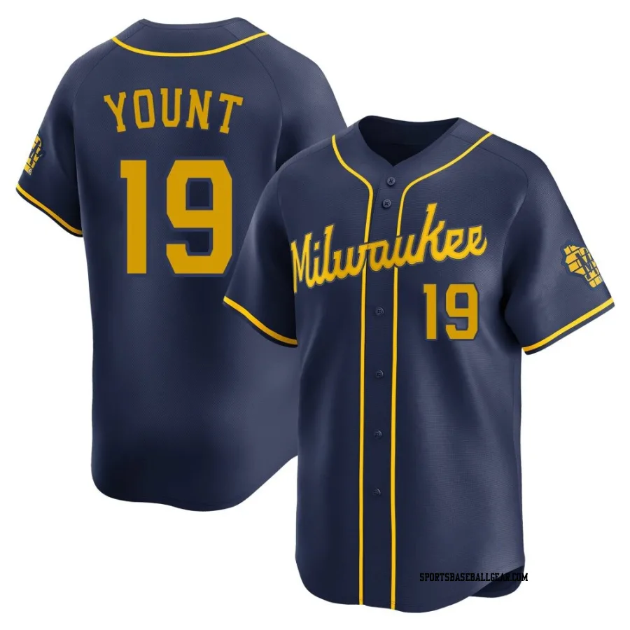 Robin Yount Youth Milwaukee Brewers Navy Limited Alternate Jersey