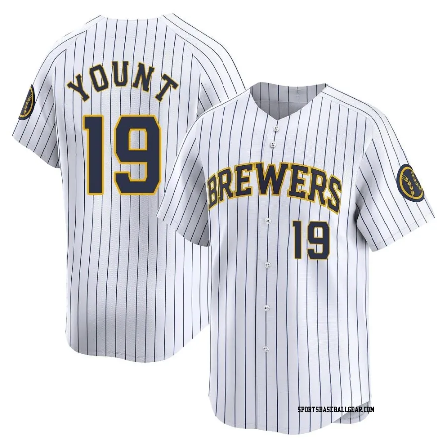 Robin Yount Youth Milwaukee Brewers White Limited Alternate Jersey