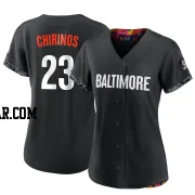 Robinson Chirinos Women's Baltimore Orioles Black Replica 2023 City Connect Jersey
