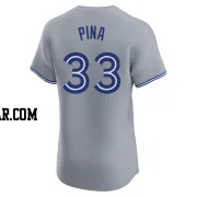 Robinson Pina Men's Toronto Blue Jays Gray Elite Road Jersey
