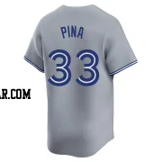 Robinson Pina Men's Toronto Blue Jays Gray Limited Away Jersey