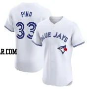 Robinson Pina Men's Toronto Blue Jays White Elite Home Jersey