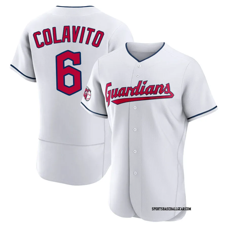 Rocky Colavito Men's Cleveland Guardians White Authentic Home Jersey
