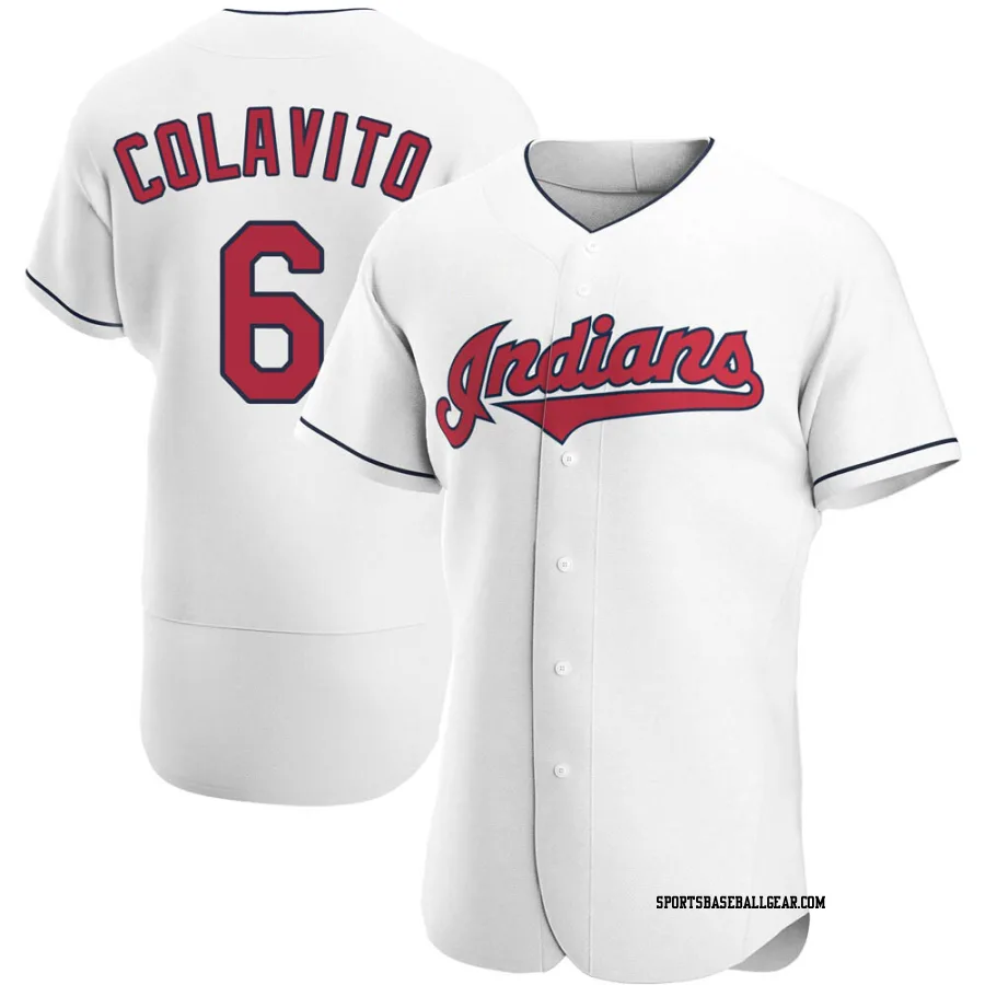 Rocky Colavito Men's Cleveland Guardians White Authentic Home Jersey