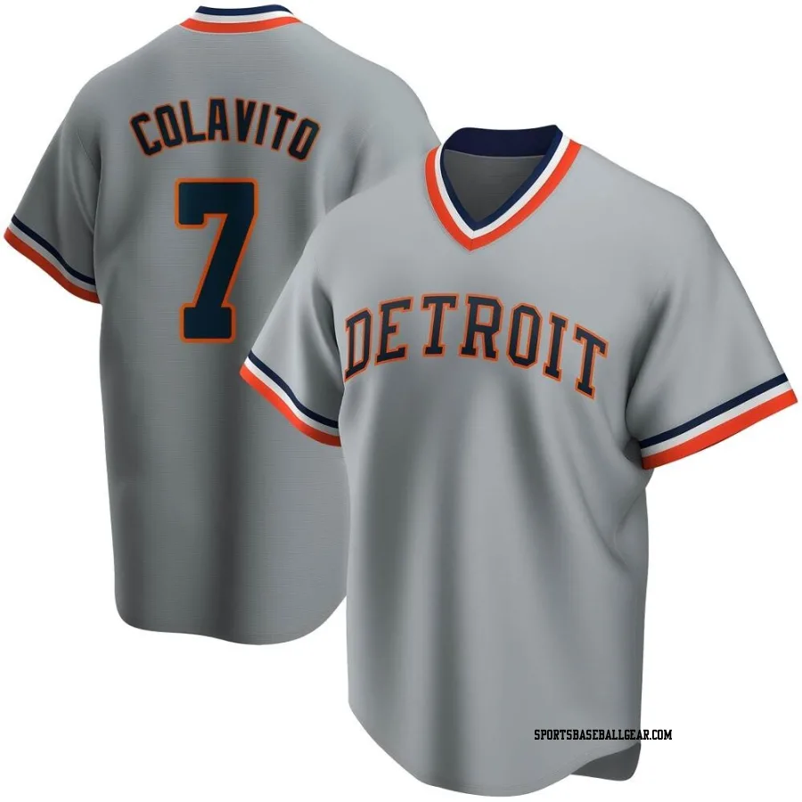 Rocky Colavito Men's Detroit Tigers Gray Road Cooperstown Collection Jersey