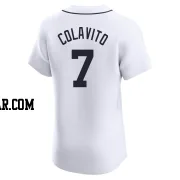 Rocky Colavito Men's Detroit Tigers White Elite Home Jersey