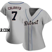 Rocky Colavito Women's Detroit Tigers Gray Replica Road Jersey