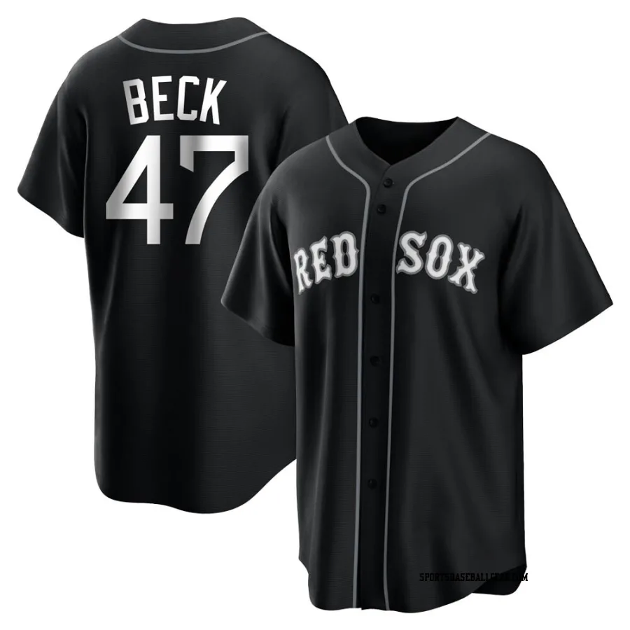 Rod Beck Men's Boston Red Sox Black/White Replica Jersey