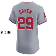 Rod Carew Men's Los Angeles Angels Gray Elite Road Jersey