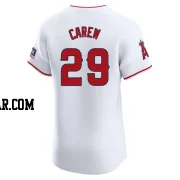 Rod Carew Men's Los Angeles Angels White Elite Home Patch Jersey