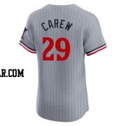 Rod Carew Men's Minnesota Twins Gray Elite Road Jersey