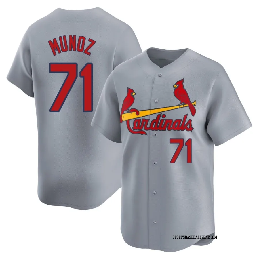 Roddery Munoz Men's St. Louis Cardinals Gray Limited Away Jersey