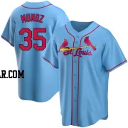 Roddery Munoz Men's St. Louis Cardinals Light Blue Replica Alternate Jersey