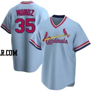 Roddery Munoz Men's St. Louis Cardinals Light Blue Replica Road Cooperstown Collection Jersey