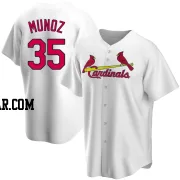 Roddery Munoz Men's St. Louis Cardinals White Replica Home Jersey