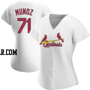 Roddery Munoz Women's St. Louis Cardinals White Replica Home Jersey