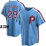 Rodolfo Castro Men's Philadelphia Phillies Light Blue Replica Road Cooperstown Collection Jersey