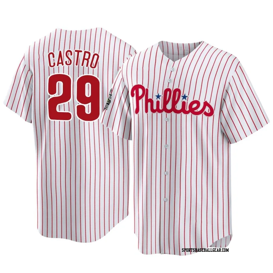 Rodolfo Castro Youth Philadelphia Phillies White Replica 2022 World Series Home Jersey