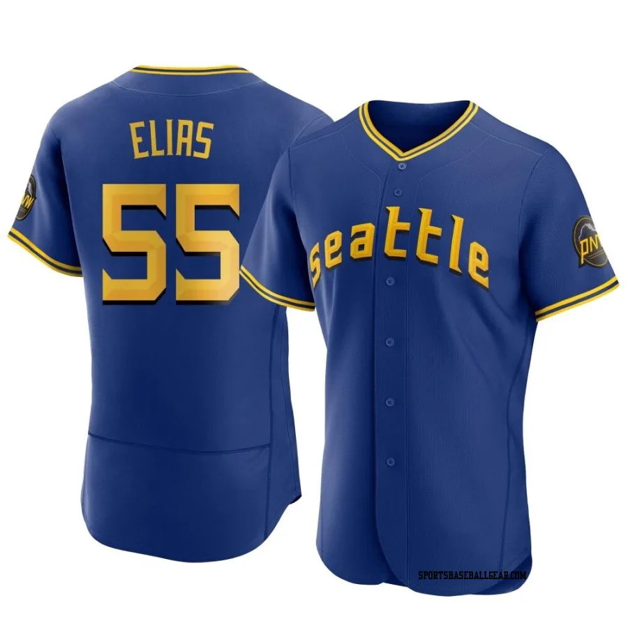 Roenis Elias Men's Seattle Mariners Royal Authentic 2023 City Connect Jersey