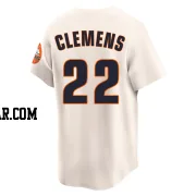 Roger Clemens Men's Houston Astros Cream Limited Throwback Cooperstown Collection Jersey