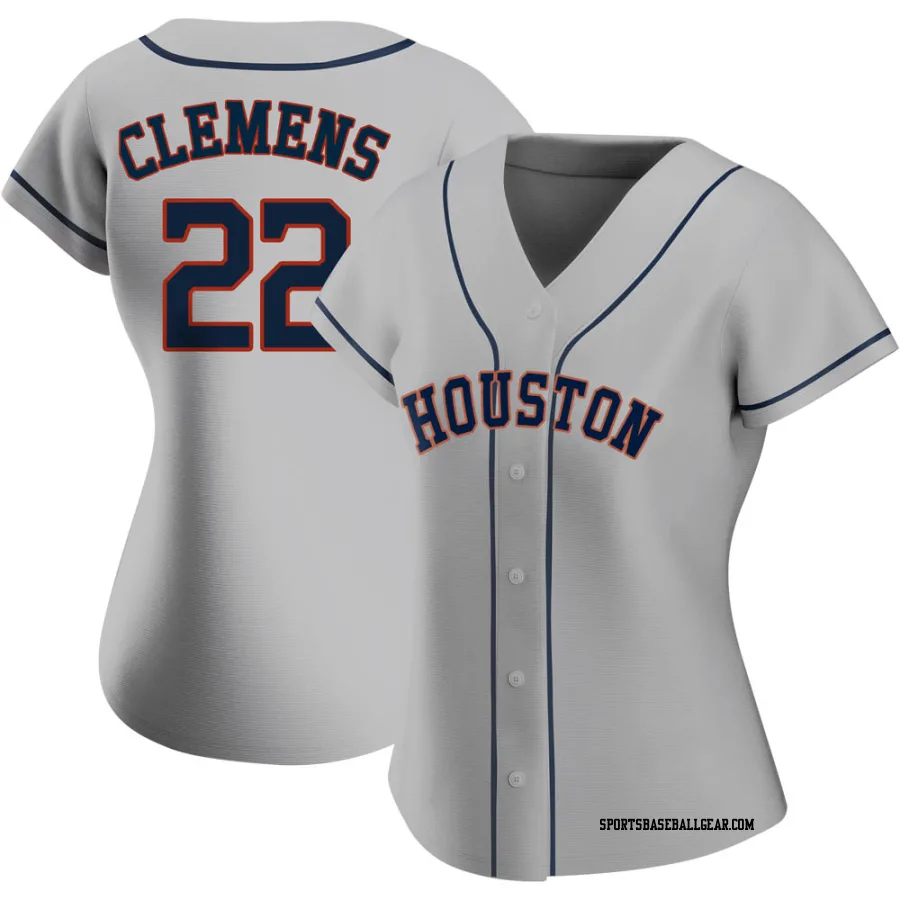 Roger Clemens Women's Houston Astros Gray Authentic Road 2020 Jersey