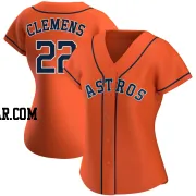 Roger Clemens Women's Houston Astros Orange Authentic Alternate Jersey