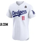 Roki Sasaki Men's Los Angeles Dodgers White Elite Home 2024 World Series Jersey