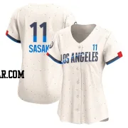 Roki Sasaki Women's Los Angeles Dodgers Cream Limited 2024 City Connect Jersey