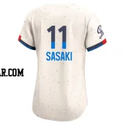 Roki Sasaki Women's Los Angeles Dodgers Cream Limited 2024 City Connect Jersey